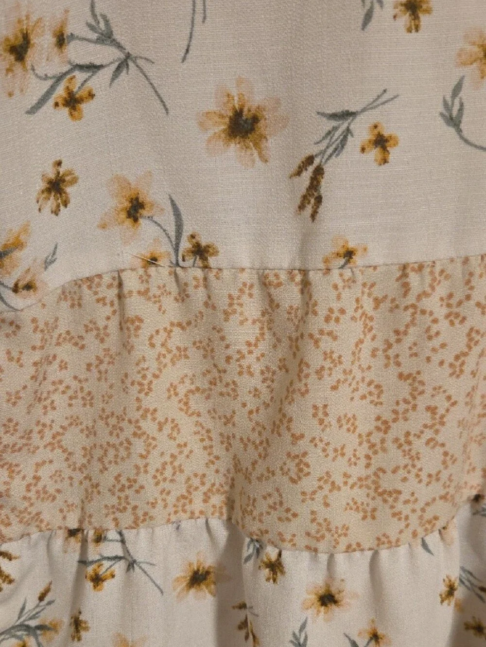 Anthropologie Paper Crane Floral Tiered Peplum Top - Size L (Fits Small)